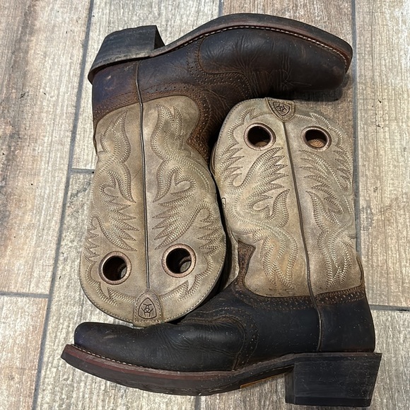 Ariat Men’s‎ Brown Heritage Roughstock Leather Western Boot - Picture 7 of 10